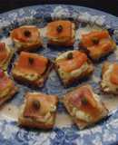 Tostaditas de salmón ahumado