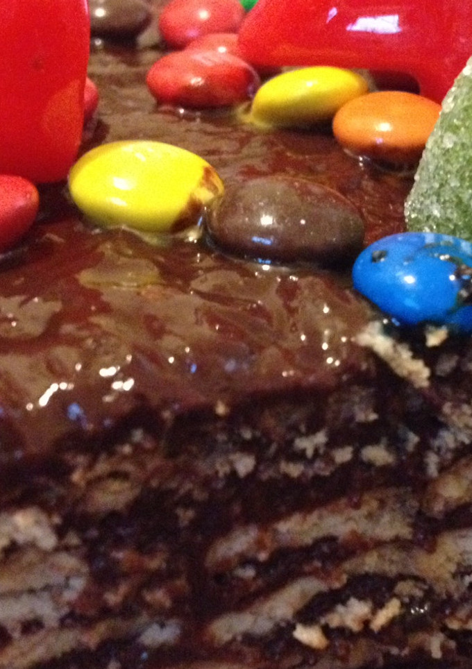 Una foto de Tarta de galletas y chocolate