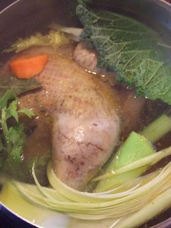 Una foto de Caldo especial de gallina de mi madre