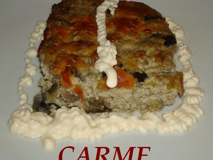 Receta Pastel de berenjena y champiñones  que Delicioso