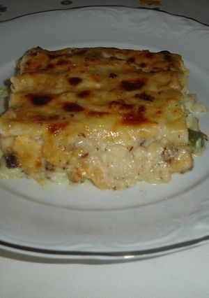 Una foto de Canelones de merluza