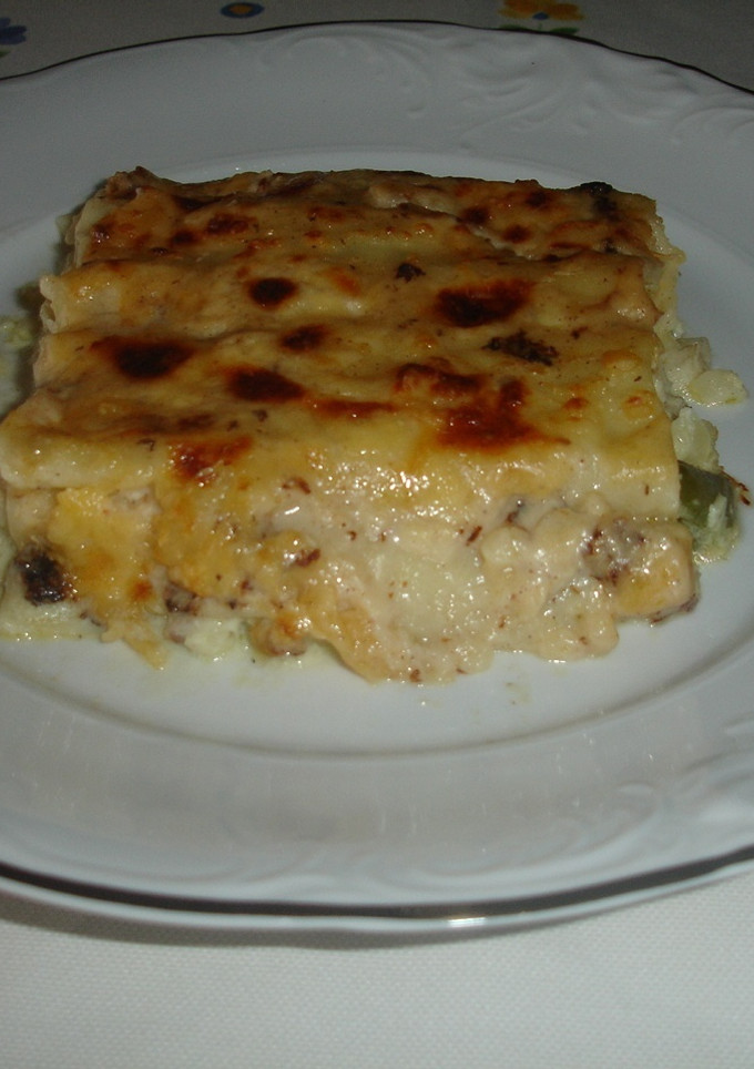 Una foto de Canelones de merluza