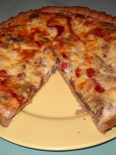 Una foto de Quiche con atún y escalivada