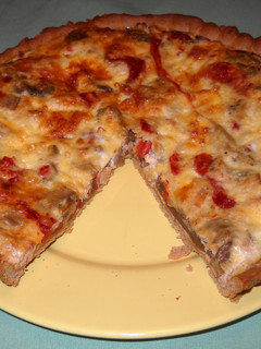 Una foto de Quiche con atún y escalivada