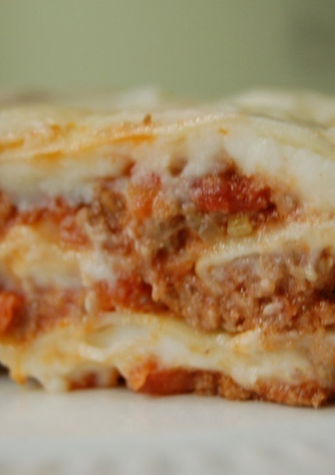 Una foto de Lasaña de carne y queso cottage