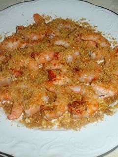 Una foto de Langostinos con polvo de quicos