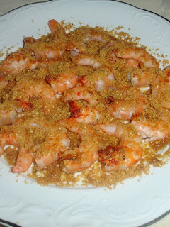 Una foto de Langostinos con polvo de quicos