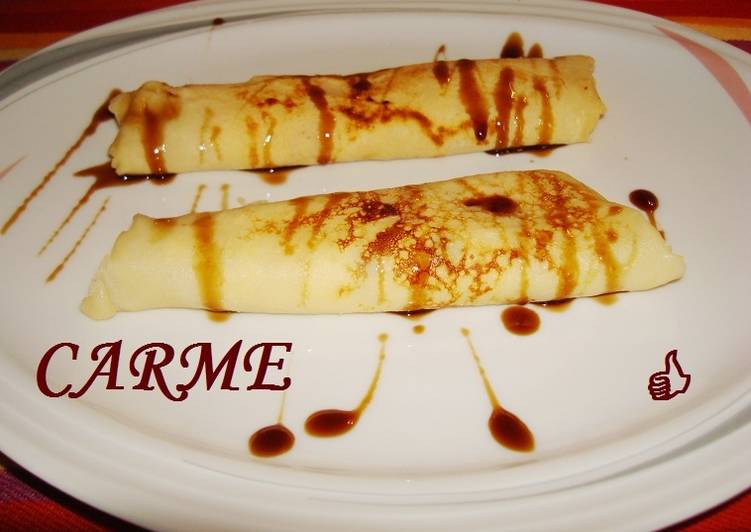 Crêpes de queso y caviar