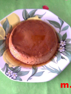 Una foto de Flan casero de huevo