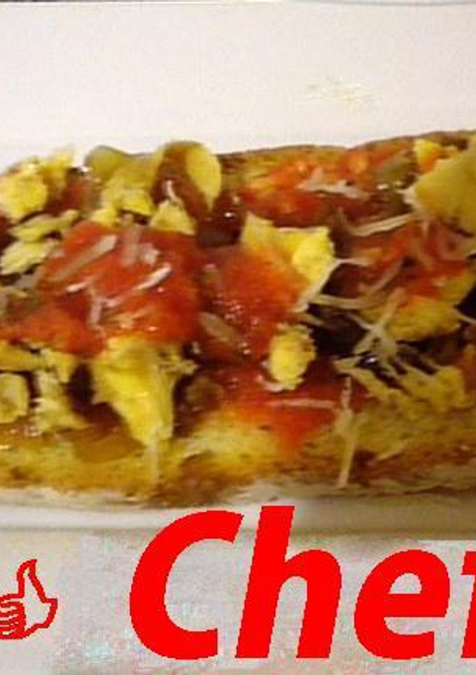 Una foto de Rebanadas de pan con pollo