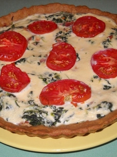 Una foto de Quiche de ricota y espinacas