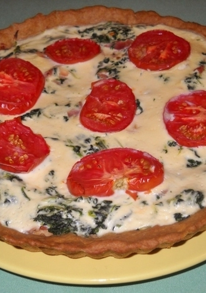 Una foto de Quiche de ricota y espinacas