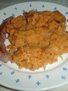Una foto de Migas con longanizas blancas