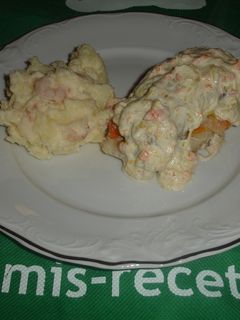 Una foto de Merluza en papillote, con verduras