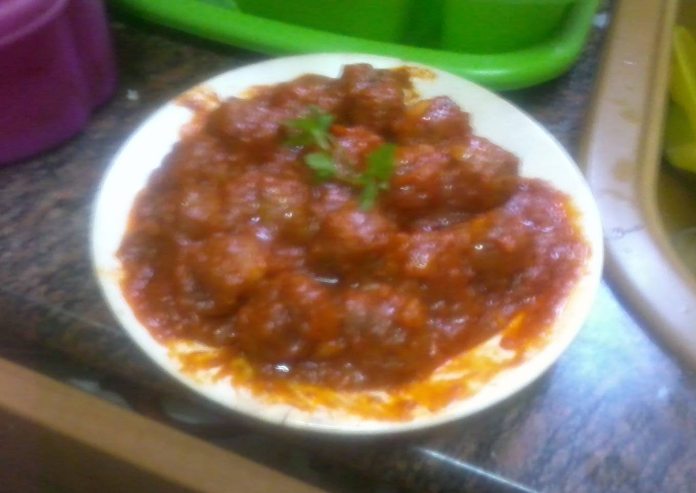 Albóndigas de carne con tomate<br />
