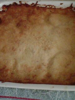 Una foto de Pastel de berenjenas con picadillo