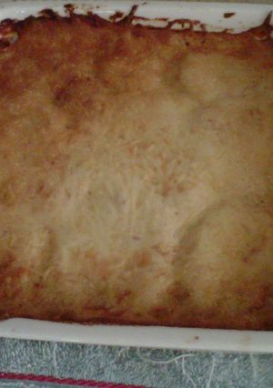 Una foto de Pastel de berenjenas con picadillo