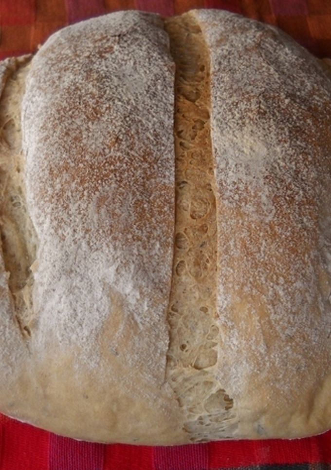 Una foto de Pan con tomillo y albahaca