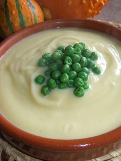 Una foto de Sopa crema de harina de garbanzos