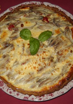 Una foto de Quiche de escalivada y boquerones