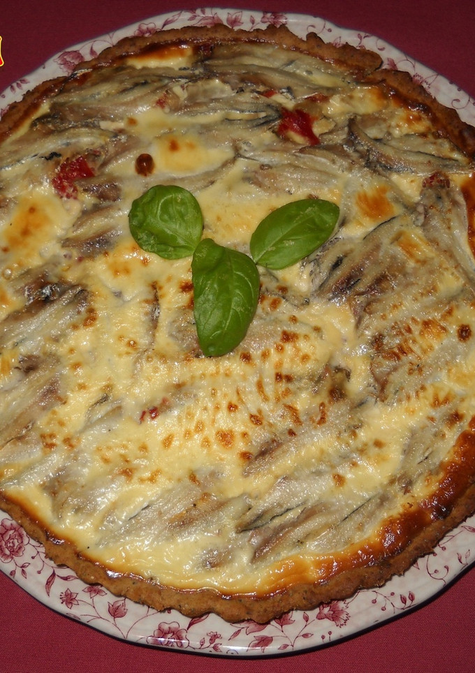 Una foto de Quiche de escalivada y boquerones