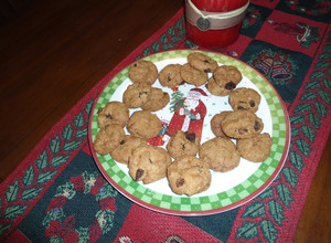 Una foto de Galletas de arándaros y chocolate