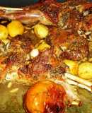 Paletilla de cordero lechal horno con manteca y romero
