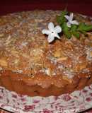 Bizcocho relleno de peras y manzana