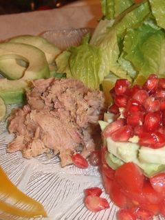 Una foto de Ensalada de otoño con salsa de mango