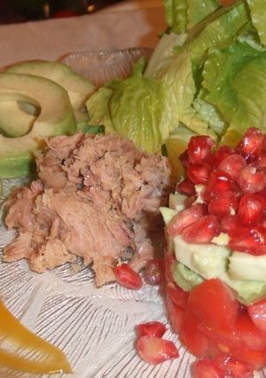 Una foto de Ensalada de otoño con salsa de mango