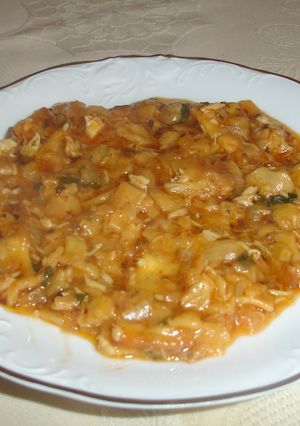 Una foto de Gazpacho de Mero (Perca)