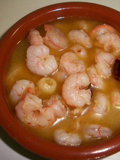 Una foto de Gambas en cazuela al ajillo