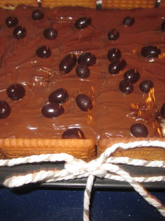 Una foto de Tarta de galletas con Nocilla