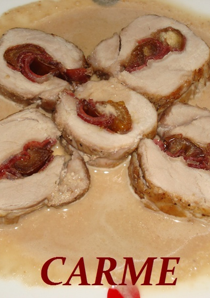 Una foto de Solomillo relleno de jamón y dátiles