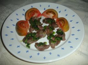 Foto principal de Mollejas de pollo plancha con picadillo