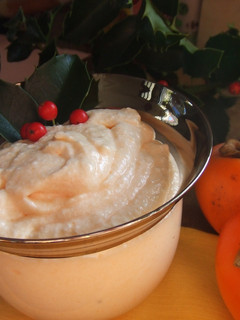 Una foto de Espuma de caquis y mandarinas