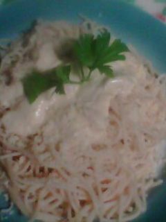 Una foto de Salsa carbonara con pollo