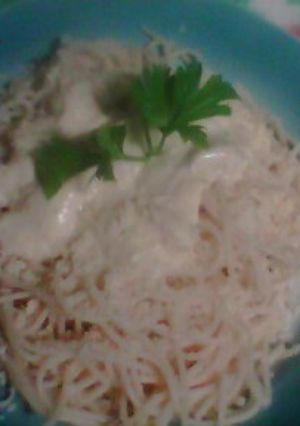 Una foto de Salsa carbonara con pollo