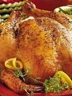 Una foto de Pollo asado con limón y tomillo