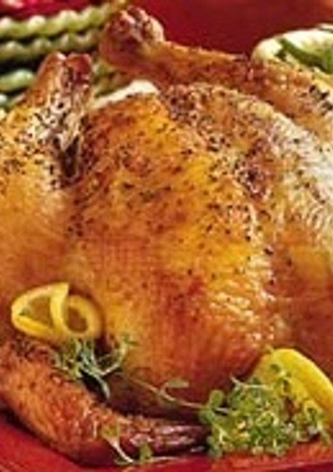 Una foto de Pollo asado con limón y tomillo