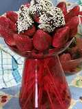 Frutillas nevadas navideñas