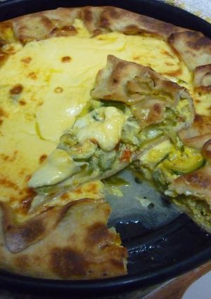 Una foto de Tarta de zapallitos casera