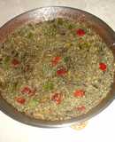 Paella de calamares con su tinta