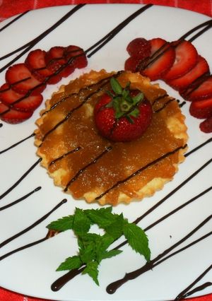 Una foto de Tarteleta de batata al chocolate