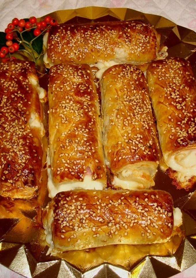 Una foto de Hojaldres de queso y beicon