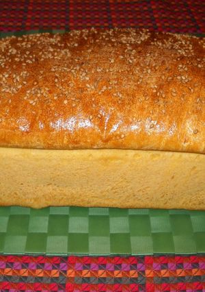 Una foto de Pan de molde de requesón y zanahorias
