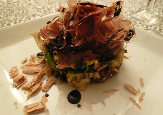 Foto principal de Ensalada de pistachos y virutas de foia