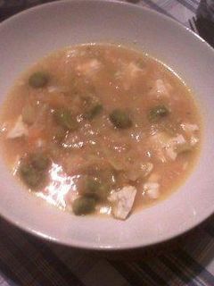 Una foto de Sopa de verduras y miso