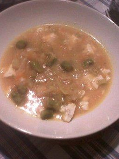 Una foto de Sopa de verduras y miso