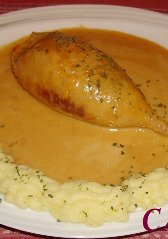Una foto de Calamares rellenos de bacalao y gambas